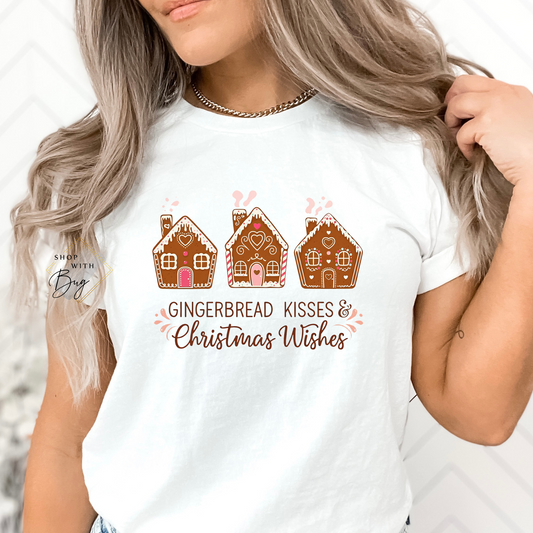 Gingerbread Kisses Adult Comfort Colors Tee