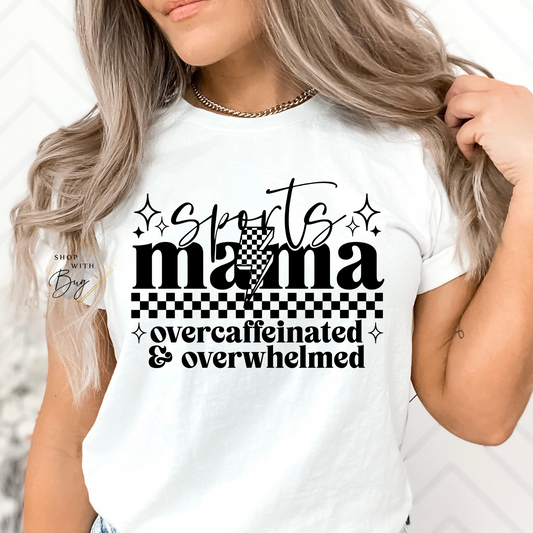 Sports Mama Checkered Adult Shirt