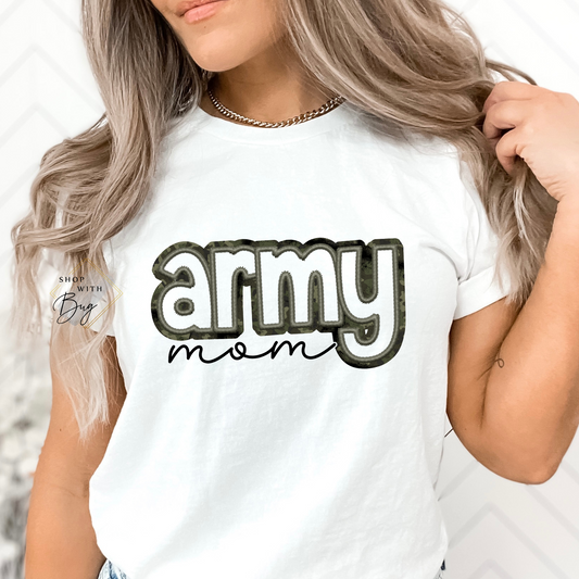 Army Mom Adult Shirt