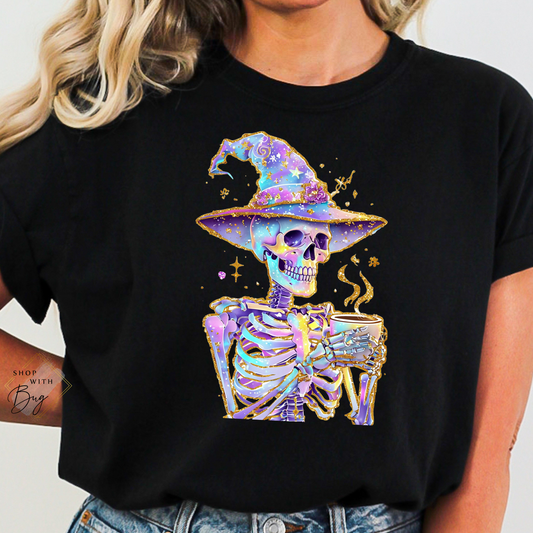 Magical Neon Skull Adult Shirt