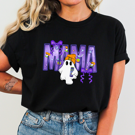 Mama Energy Ghost Adult Shirt
