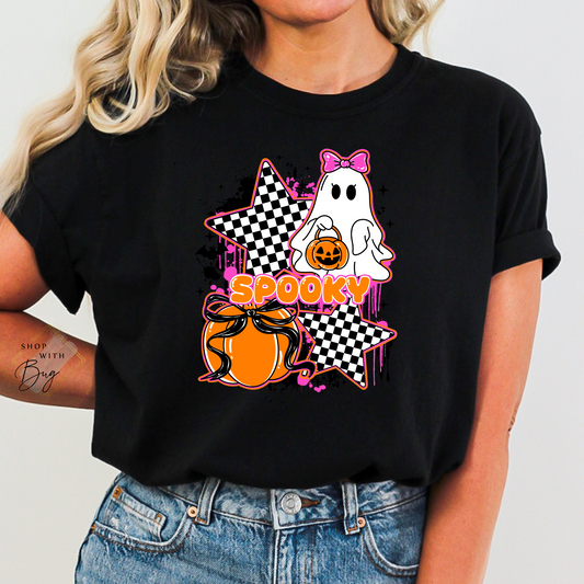 Spooky Checkered Adult Shirt