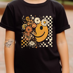 Retro Checkered Face Kids Shirt