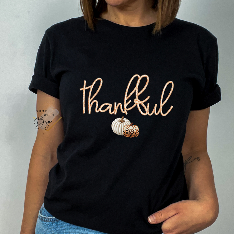 Thankful Thanksgiving Short Sleeve Shirt