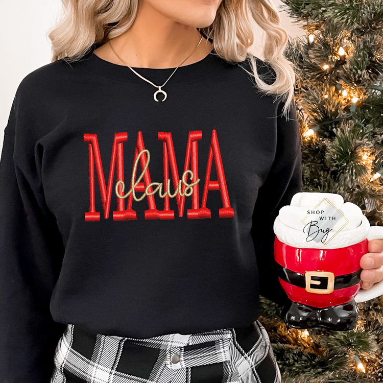 Mama Claus Sweater Or Hoodie
