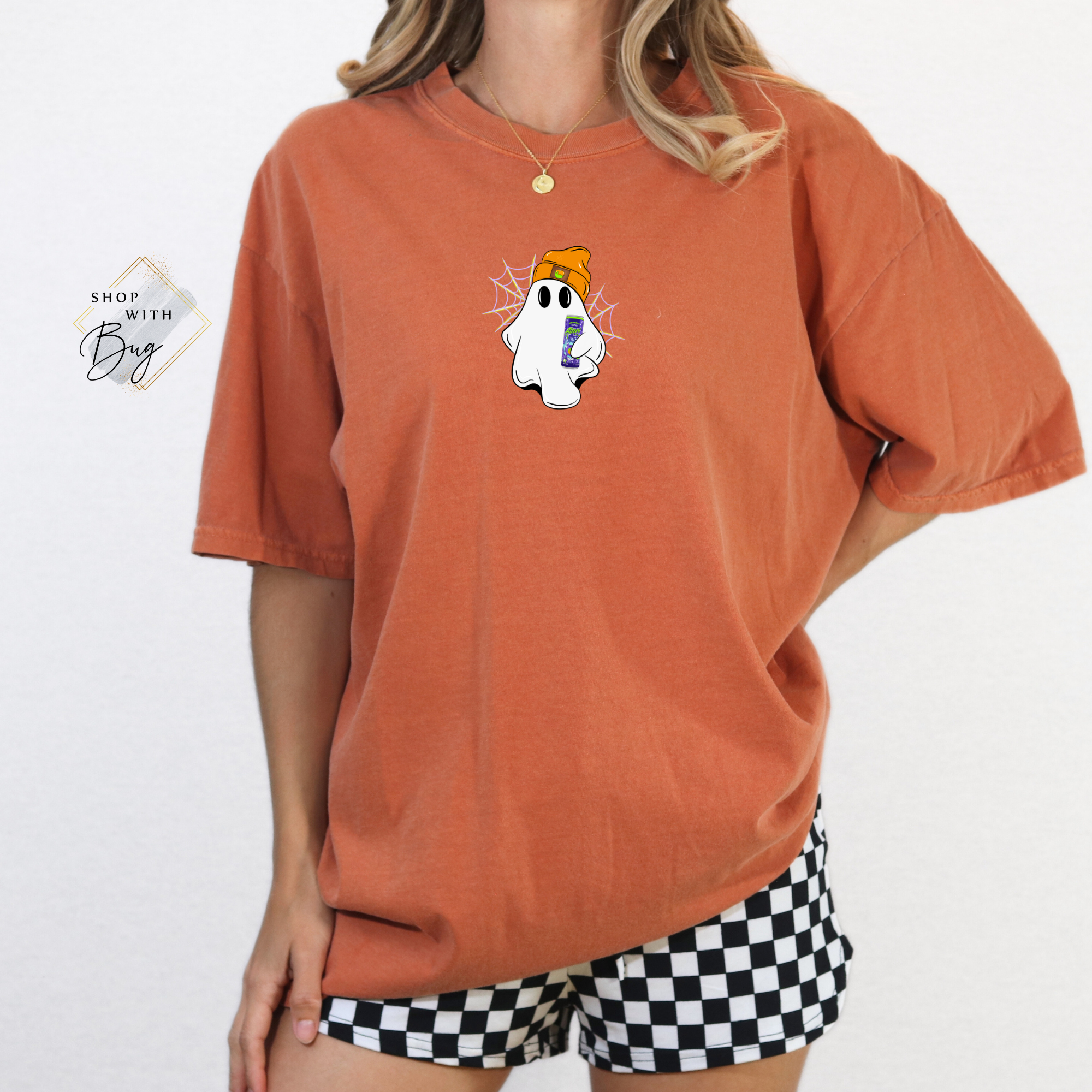 Ghost with Brew Comfort Colors Adult Shirt