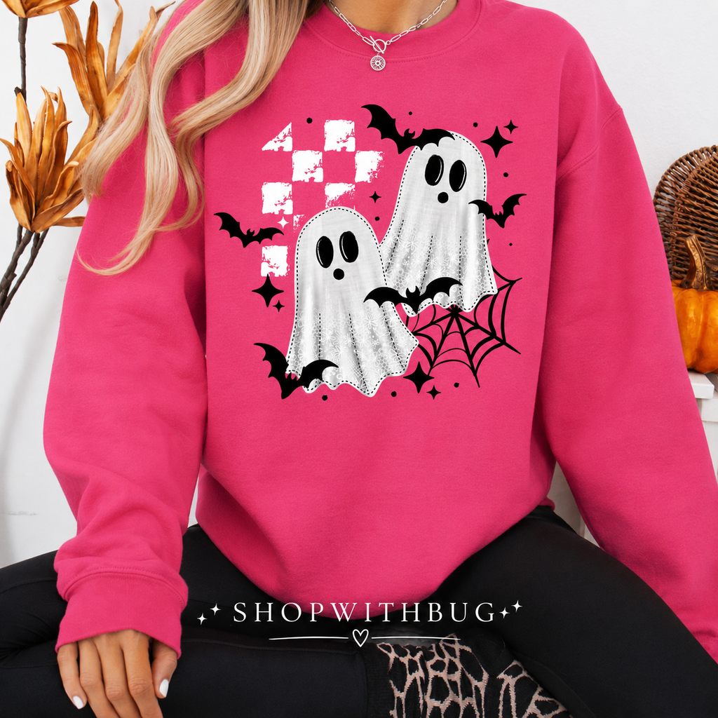 Boo Sweatshirt, Trendy Halloween Sweater, Spooky Season Sweater, Fall Vibes, Cute Ghost Sweatshirt, Stars Ghost