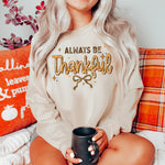 Thankful SweatShirt, Floral Thanksgiving Sweater, Coquette Thankful Sweater, Women's Preppy Fall Gift, Thanksgiving Feast Give Thanks
