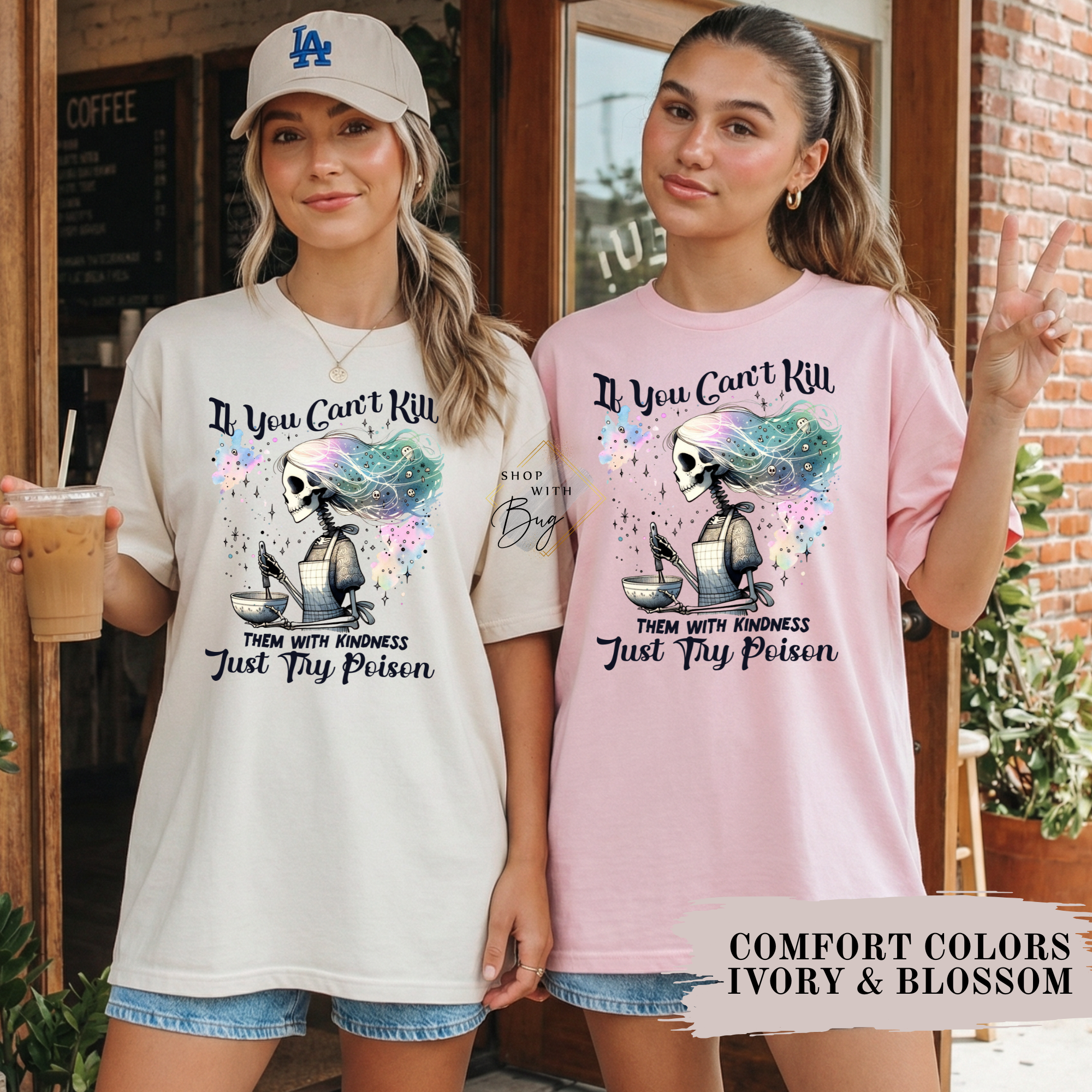 With Kindness Halloween T-Shirt Comfort Color For Women