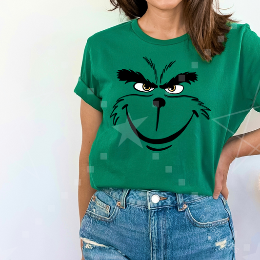 Green Face Adult Shirt