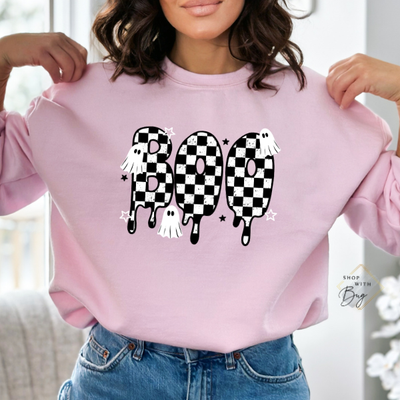 Boo Sweatshirt, Trendy Halloween Sweater, Spooky Season Sweater, Fall Vibes, Cute Ghost Sweatshirt, Stars Ghost