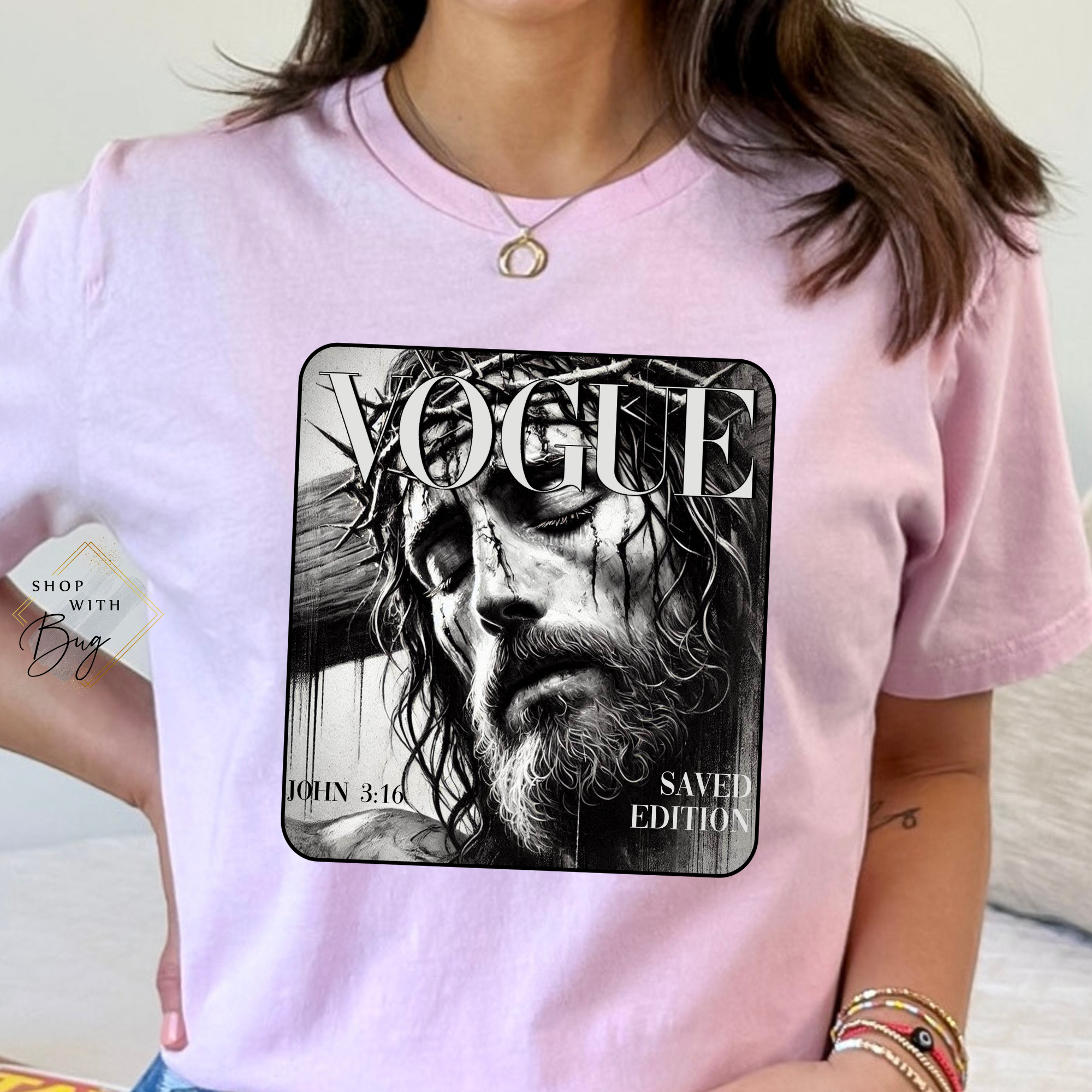 Saved Edition John 3:16 Vogue Adult Shirt