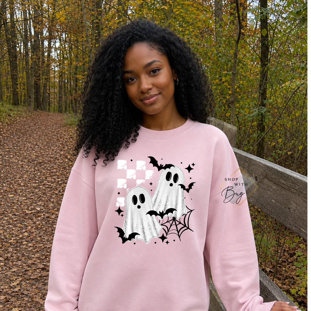 Boo Sweatshirt, Trendy Halloween Sweater, Spooky Season Sweater, Fall Vibes, Cute Ghost Sweatshirt, Stars Ghost