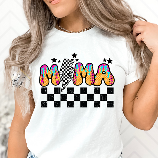 Mama Drip Checkered Adult Shirt